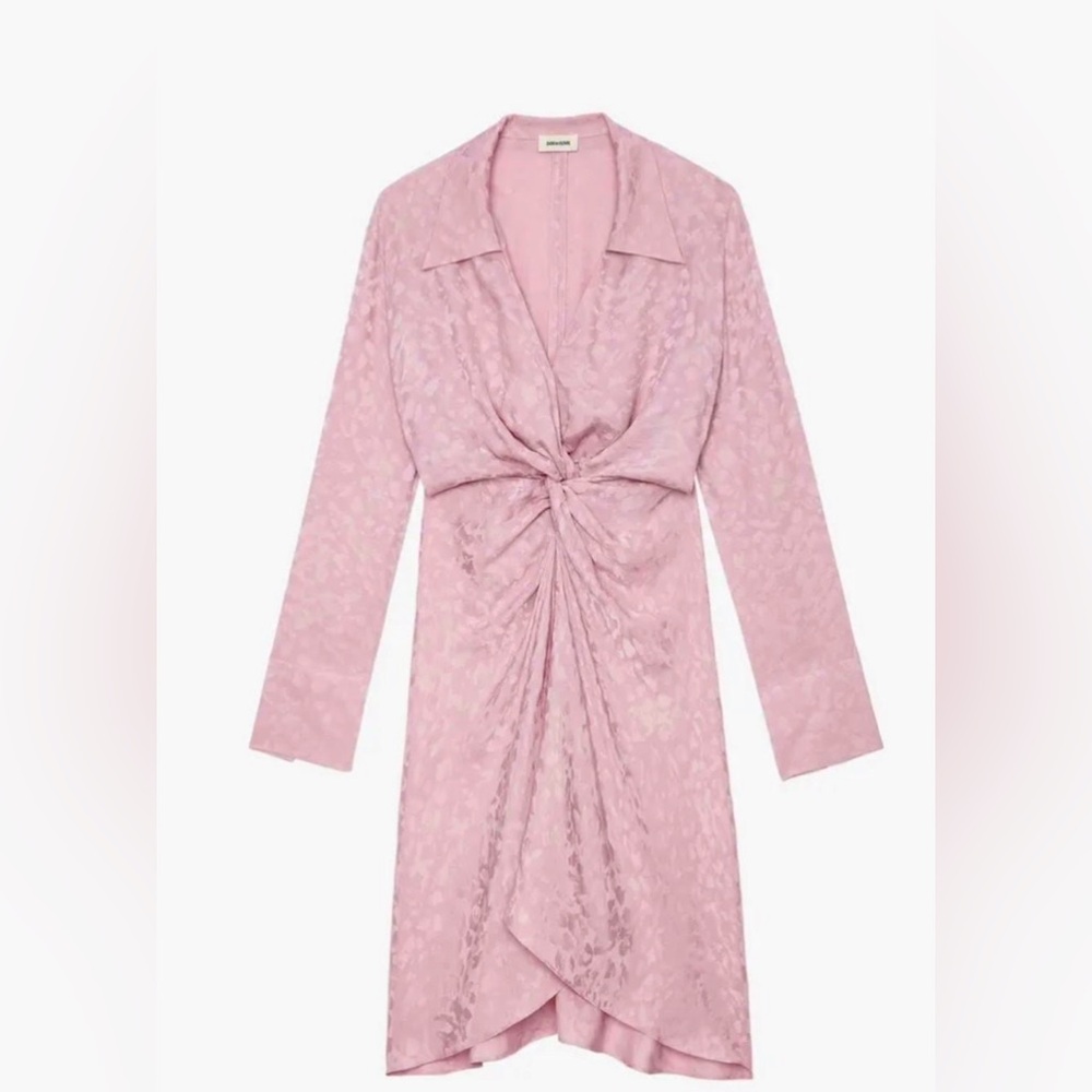 Zadig & Voltaire pink Silk Wrap beautiful dress a steal on the price! No damages